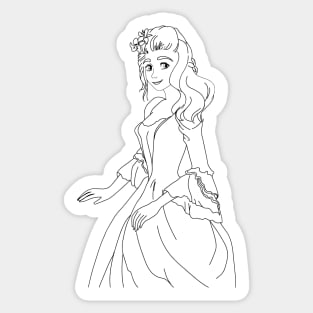 rococo portrait Sticker